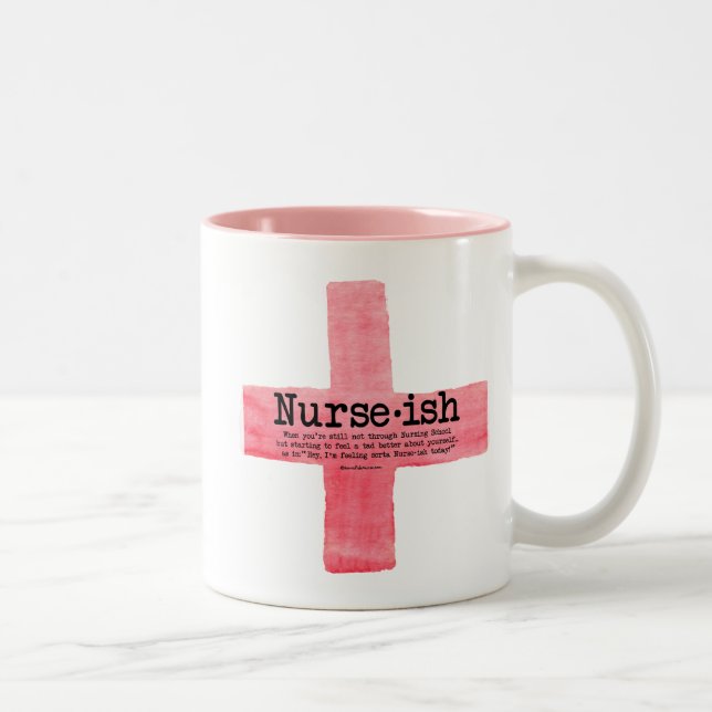 Nurse ish Nursing Student Två-Tonad Mugg (Höger)