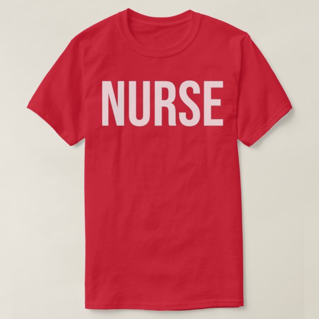 Nurse Job Title Plain Text T Shirt (Design framsida)