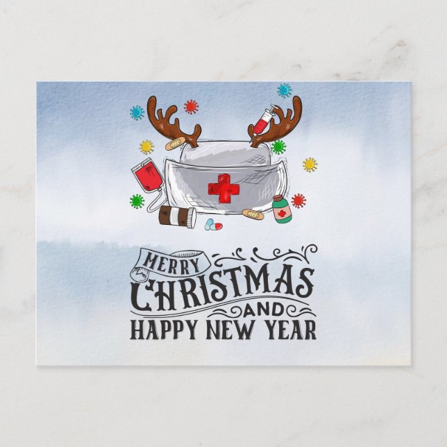 Nurse jul helg vykort (Framsida)