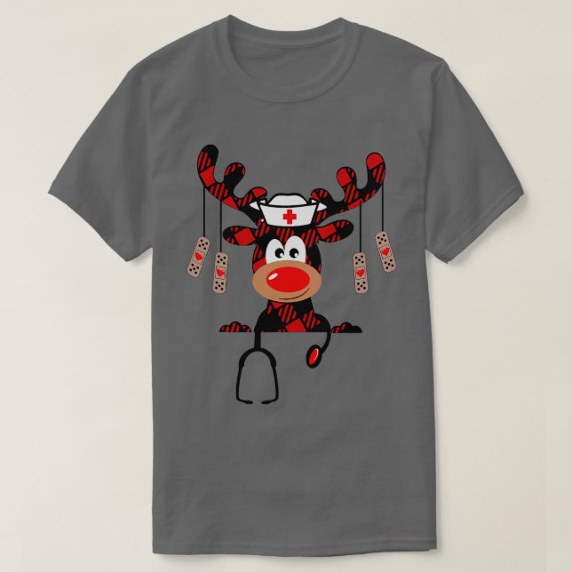 Nurse jul Reindeer Nurse Play NICU RN LPN S T Shirt (Design framsida)