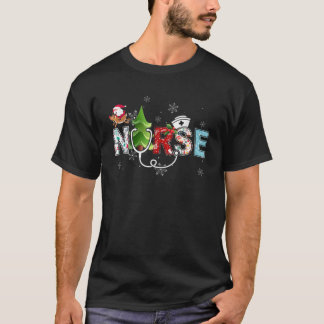 Nurse jul Stethoscope Nurses Julafton Pajamas Pj T Shirt