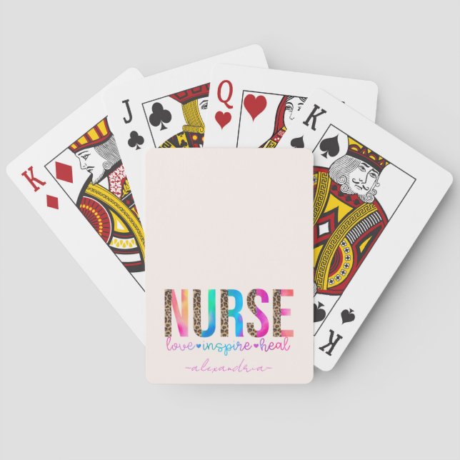 Nurse - Kärlek, Inspire, Heal Casinokort (Baksidan)