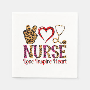 Nurse Kärlek Inspire Heart - Motivational Nurse (2 Pappersservett