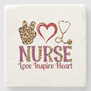 Nurse Kärlek Inspire Heart - Motivational Nurse (2 Stenunderlägg