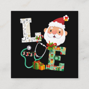 Nurse Kärlek jultomten Julafton firar Fyrkantigt Visitkort