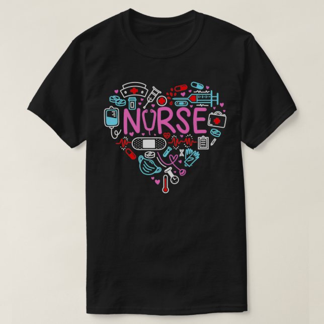 Nurse Kärlek Nursing Student RN Life Tack Gifts T Shirt (Design framsida)