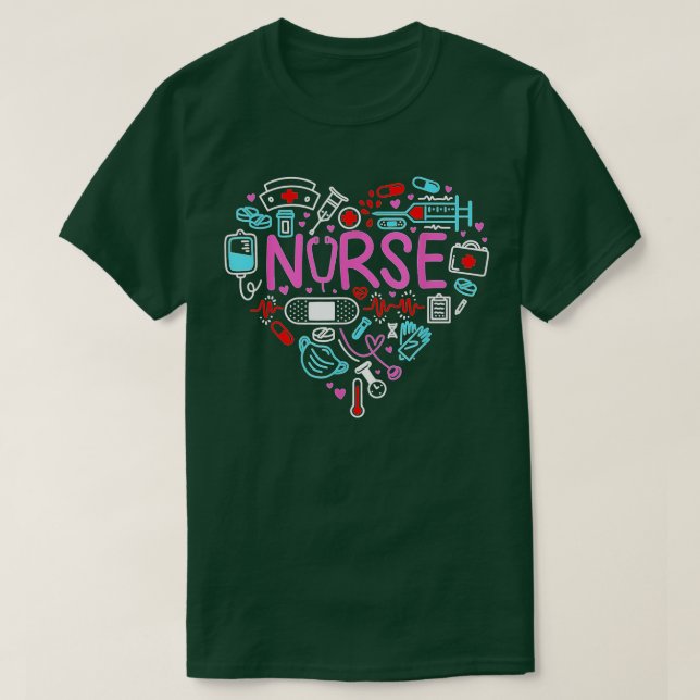 Nurse Kärlek Nursing Student RN Life Tack Gifts T Shirt (Design framsida)
