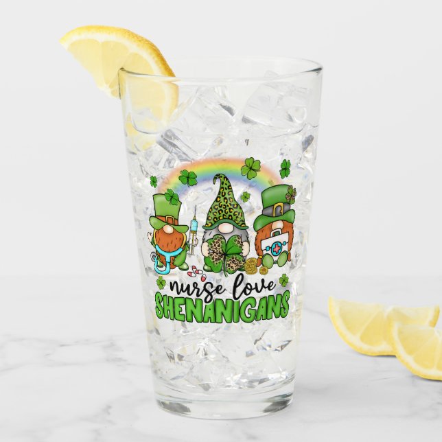 Nurse Kärlek Shenanigans St. Patrick's Glaskopp (Framsida Ice)