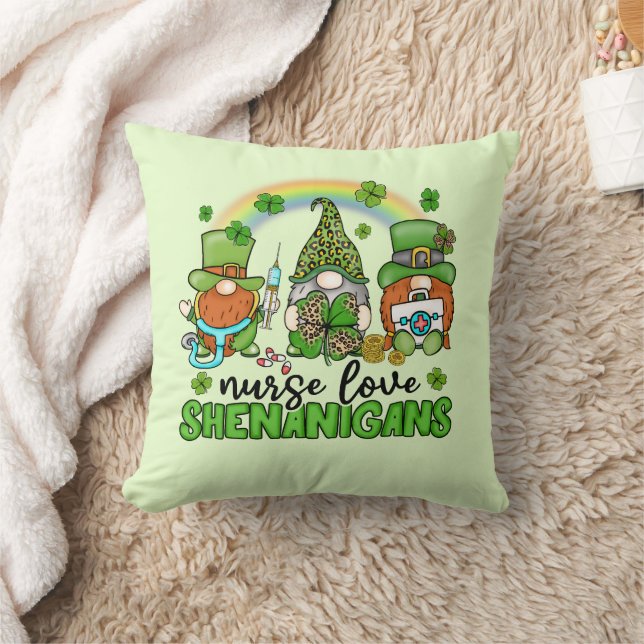Nurse Kärlek Shenanigans St. Patrick's Kudde (Filt)