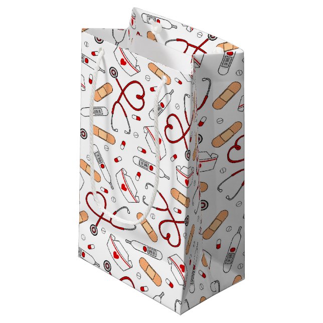 Nurse Kärlek Skriv ut vit bakgrund (Framsidan Vinklad)