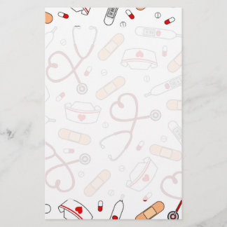 Nurse Kärlek Skriv ut vit bakgrund Brevpapper