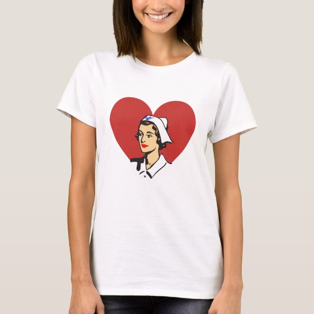 Nurse kärlek t shirt (Framsida)