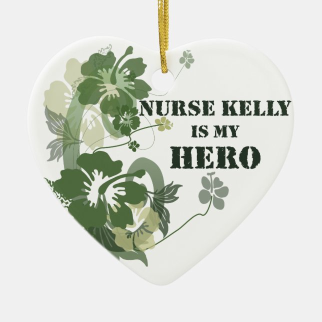 Nurse Kelly är My Hero Julgransprydnad Keramik (Framsidan)