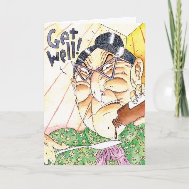Nurse Kratchity's "Get well Medicine" Kort (Framsida)
