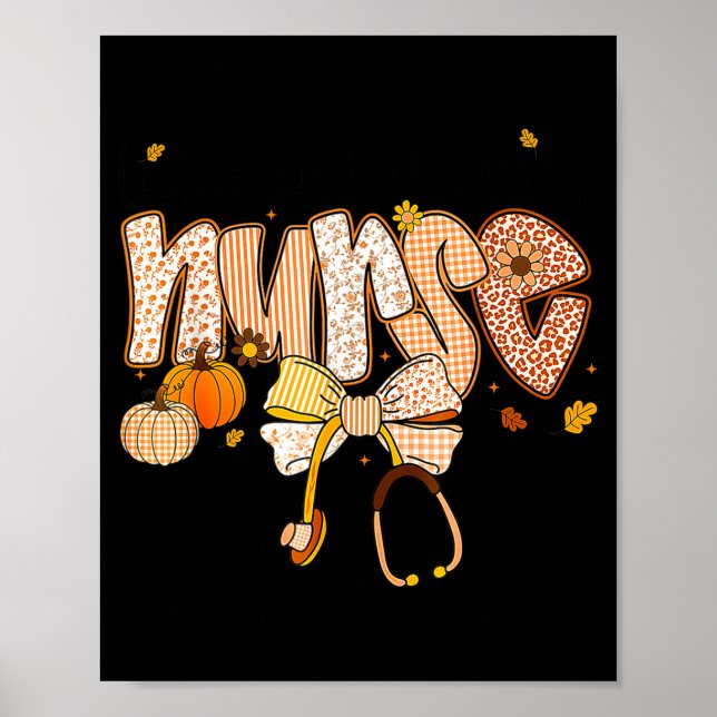 Nurse Labor And Delivery Coquette Fall Pumpkin Tha Poster (Framsidan)