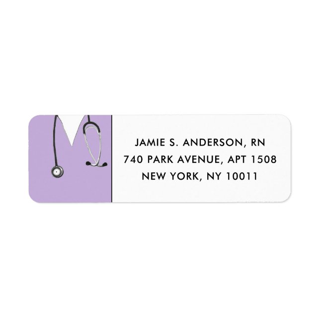 Nurse Lavender Returetiketters Returadress Etikett (Framsidan)