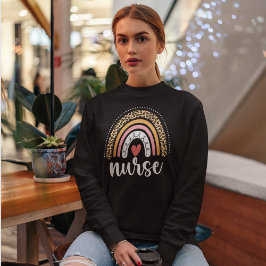 Nurse Leopard Rainbow Funny Nurse T Shirt