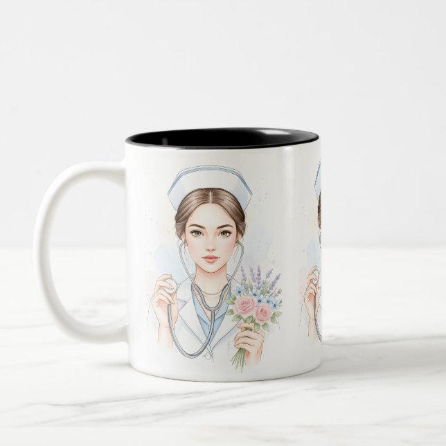 Nurse Life – Gentle Strength Två-Tonad Mugg (Vänster)