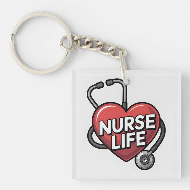 "Nurse Life"-grafik med hjärta (Framsidan)