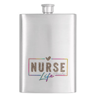 "Nurse Life" i Elegant Rainbow Färg Fickplunta
