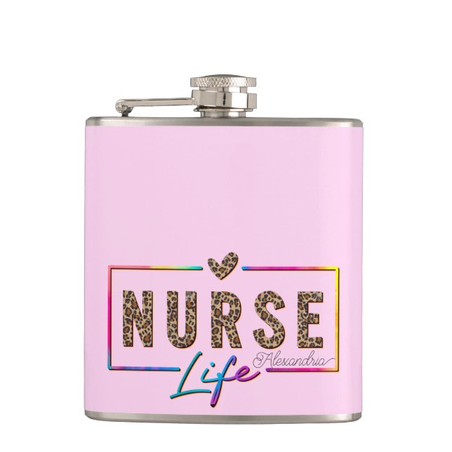 "Nurse Life" i Elegant Rainbow Färg Fickplunta (Framsidan)