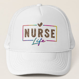 "Nurse Life" i Elegant Rainbow Färg Keps