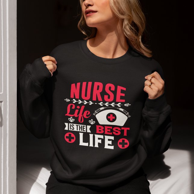 Nurse Life is the Best Life Fun Gift Nurse T Shirt (Skapare uppladdad)