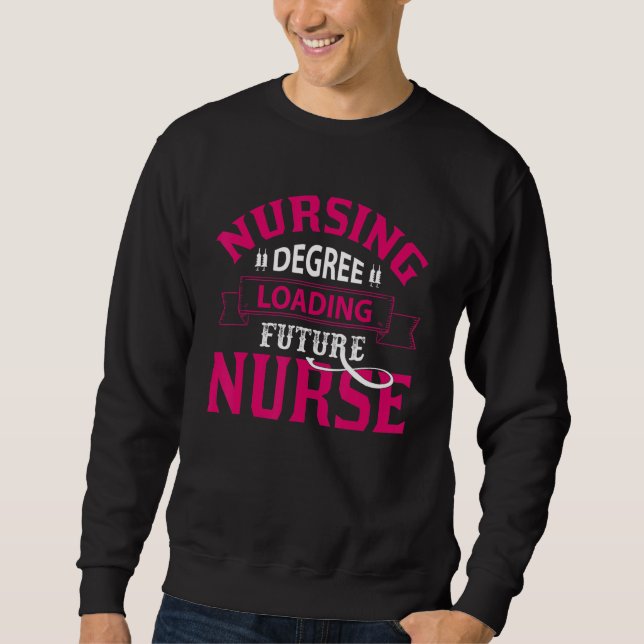 Nurse Life merch, sjuksköterskegrad Loading Future Lång Ärmad Tröja (Framsida)