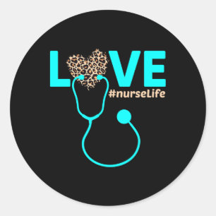 Nurse Life Rn Lpn Cna Healthcare Leopard Nurse Wee Runt Klistermärke