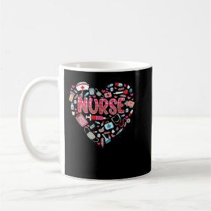 Nurse Life Valentines day Stethoscope ER ICU NICU Kaffemugg