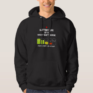Nurse Lifesavers Sjuksköterskeskiftbatter för natt Hoodie