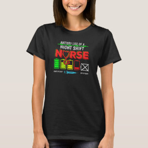 Nurse Lifesavers Sjuksköterskeskiftbatter för natt T Shirt