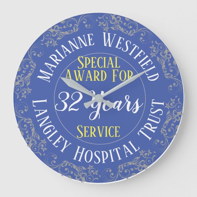 Nurse Long Service Award med år som betjänats Stor Klocka (Framsida)