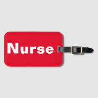 Nurse Luggage Tag