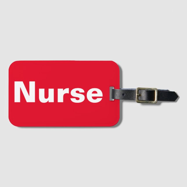 Nurse Luggage Tag Bagagebricka (Framsida horisontal)