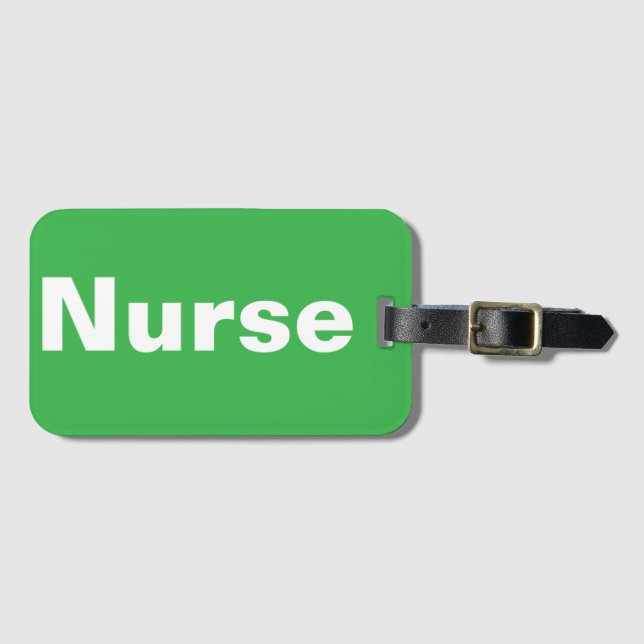 Nurse Luggage Tag Bagagebricka (Framsida horisontal)