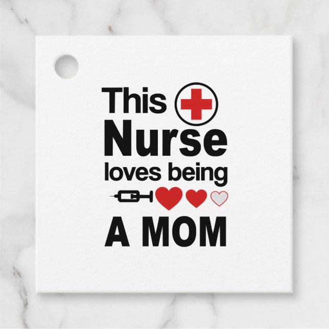 Nurse Mamma Gåvor Etiketter (Framsida)