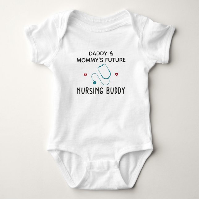 Nurse Mamma - pappa och Mamma framtida kreditgivan T Shirt (Framsida)