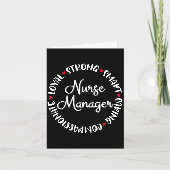 Nurse Manager Nurses Nursing Graduation Medical Lo Kort (Framsida)