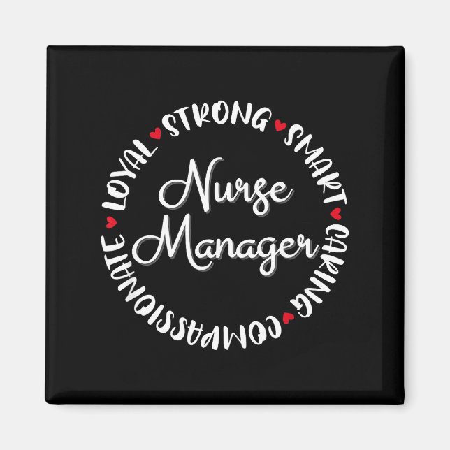 Nurse Manager Nurses Nursing Graduation Medical Lo Magnet (Framsidan)
