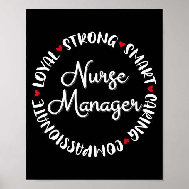Nurse Manager Nurses Nursing Graduation Medical Lo Poster (Framsidan)