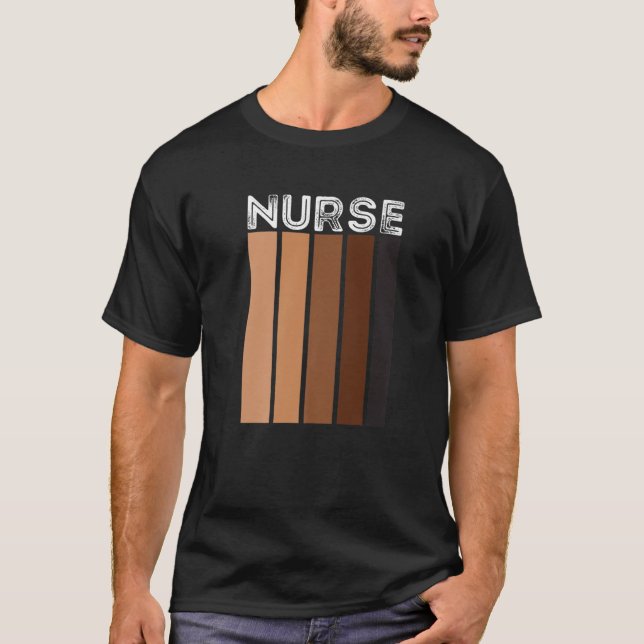 Nurse Melanin Afro Queen Black History Month, Afro T Shirt (Framsida)