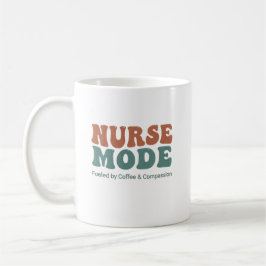 Nurse Mode Retro Wavy Typography Kaffemugg