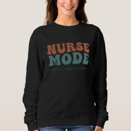 Nurse Mode Retro Wavy Typography T Shirt