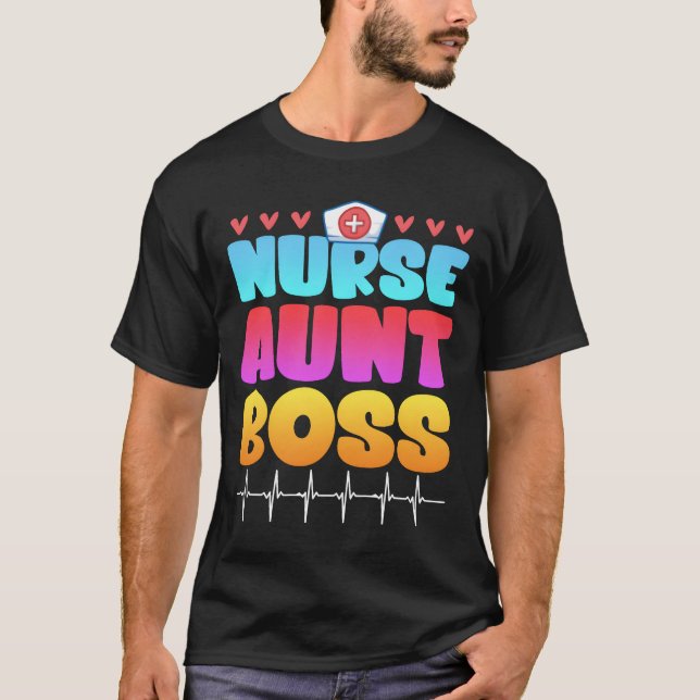 Nurse Moster Chef Mors dag Auntie lustig T Shirt (Framsida)