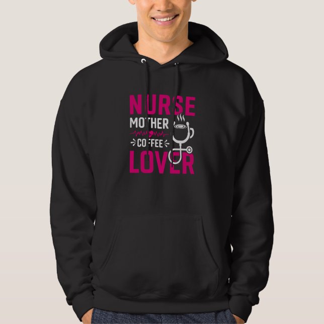 Nurse Mother Coffee Hoodie (Framsida)
