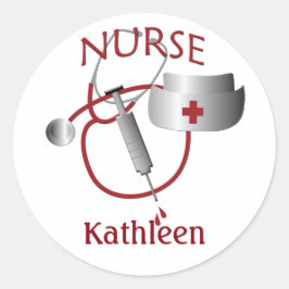 Nurse Namn Anpassningsbar Nurses Sticker Runt Klistermärke