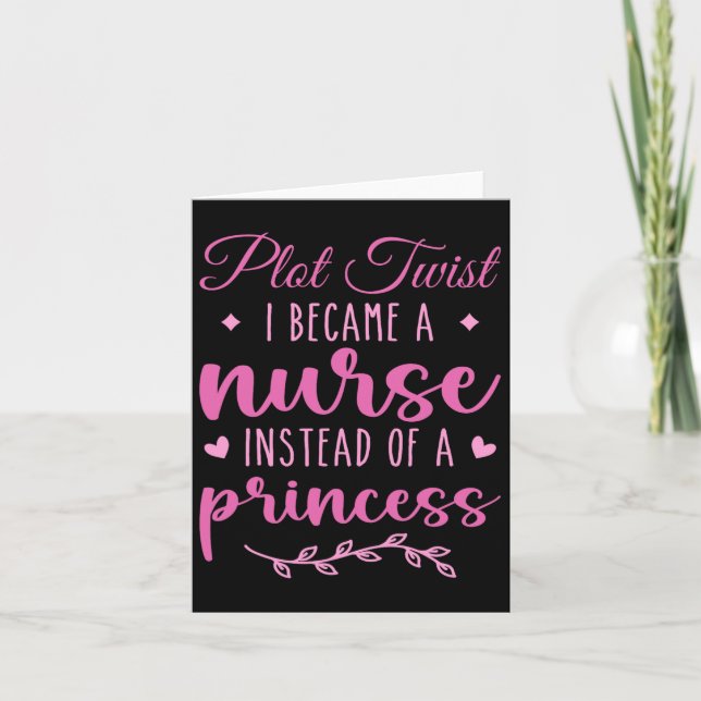 Nurse Not Princess Funny Nurse Tees for Women Funn Kort (Framsida)