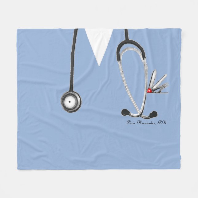 Nurse Novelty Gift Idea Fleece Blanket (Framsidan (Horisontell))