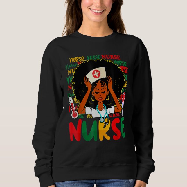 Nurse - Nursing Black History Month RN Black Nurse T Shirt (Framsida)